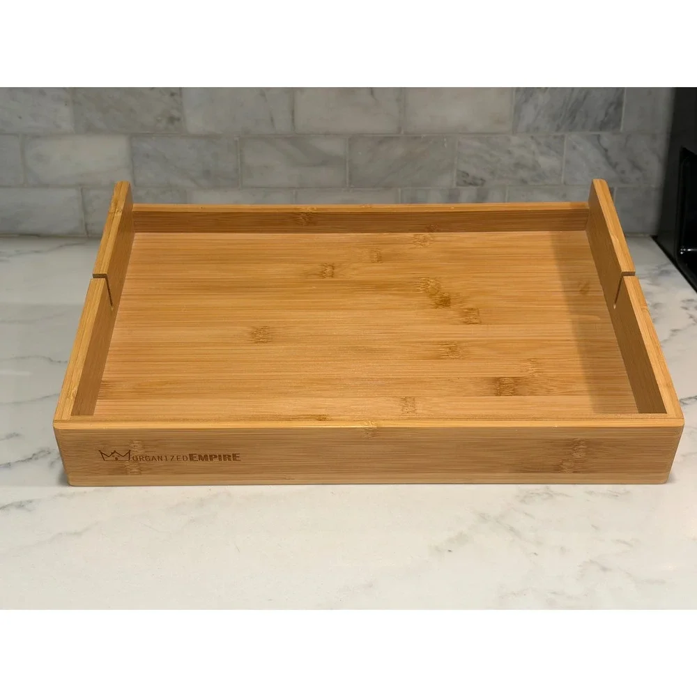 Organized Empire Bamboo Bedside Shelf Tray Bunk Buddy Loft Bed Caddy Brown